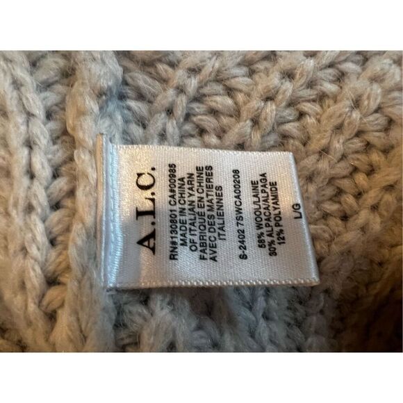 A.L.C. Women's Gray Cleveland Wool Alpaca Blend Button Front Cardigan Large NWOT - Picture 9 of 10